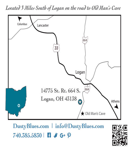 Map to DustyBlues Gallery Address