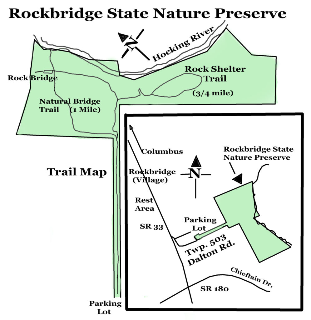 A close up of a map

Map of Rock Bridge Preserve and Trail system
