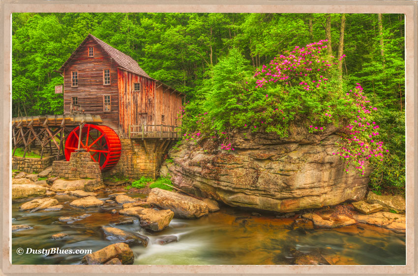 Glade Creek Grist Mill at Babcock State Park in West Virginia