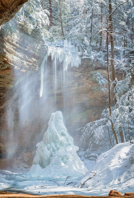 Icy Falls - Ash Cave print