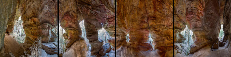 Rock House Quadtych Panorama - A Four Panel Artwork