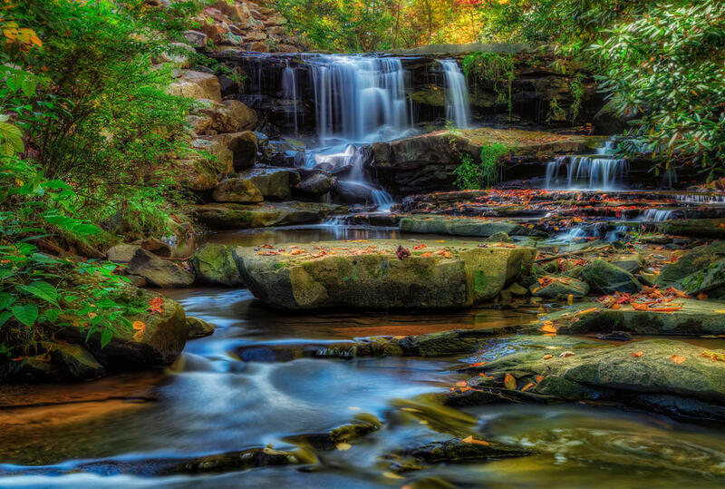 Rocky Falls - Hocking State Forest print