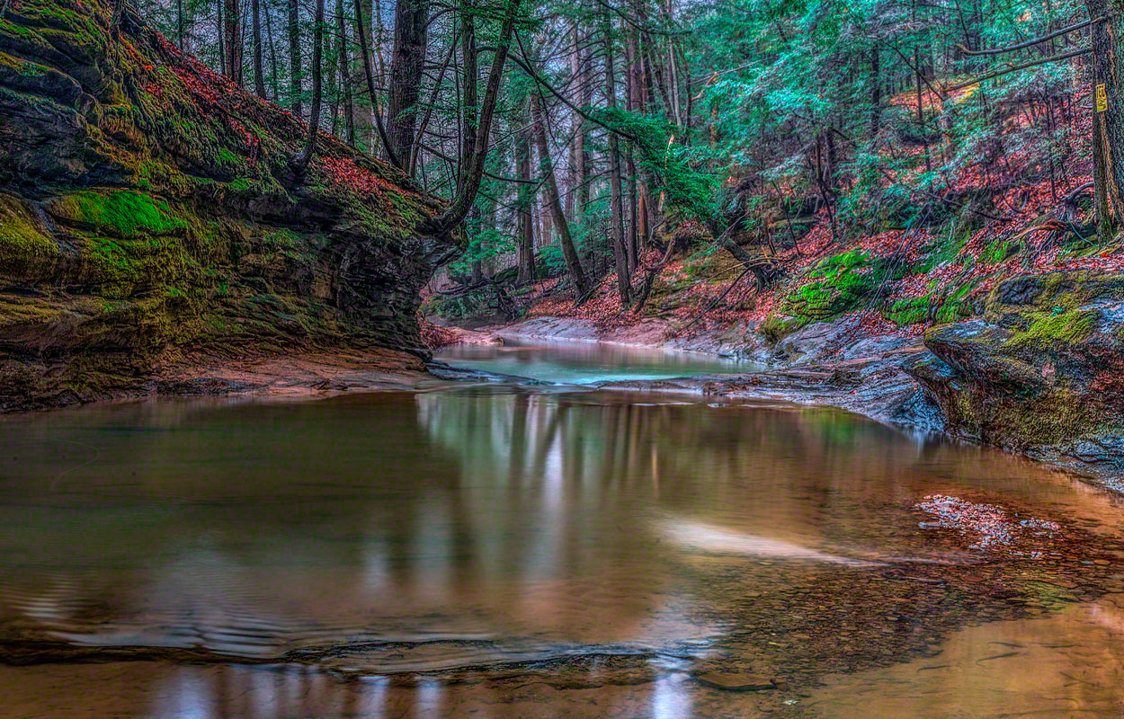 Glacial Pursuit: Boch Hollow - The Hocking Hills has so many places of astounding beauty and this creek flow through the Boch...