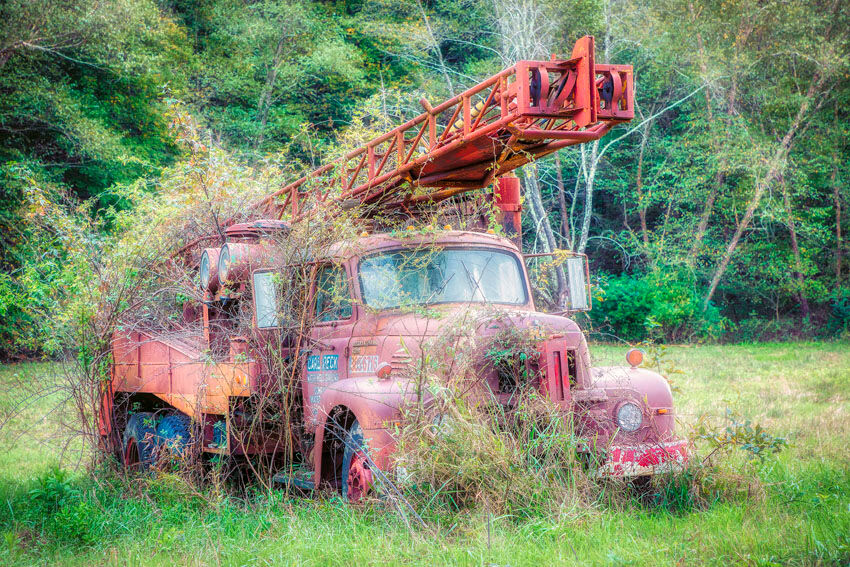 An antique Drilling Rig wearing its age quite well