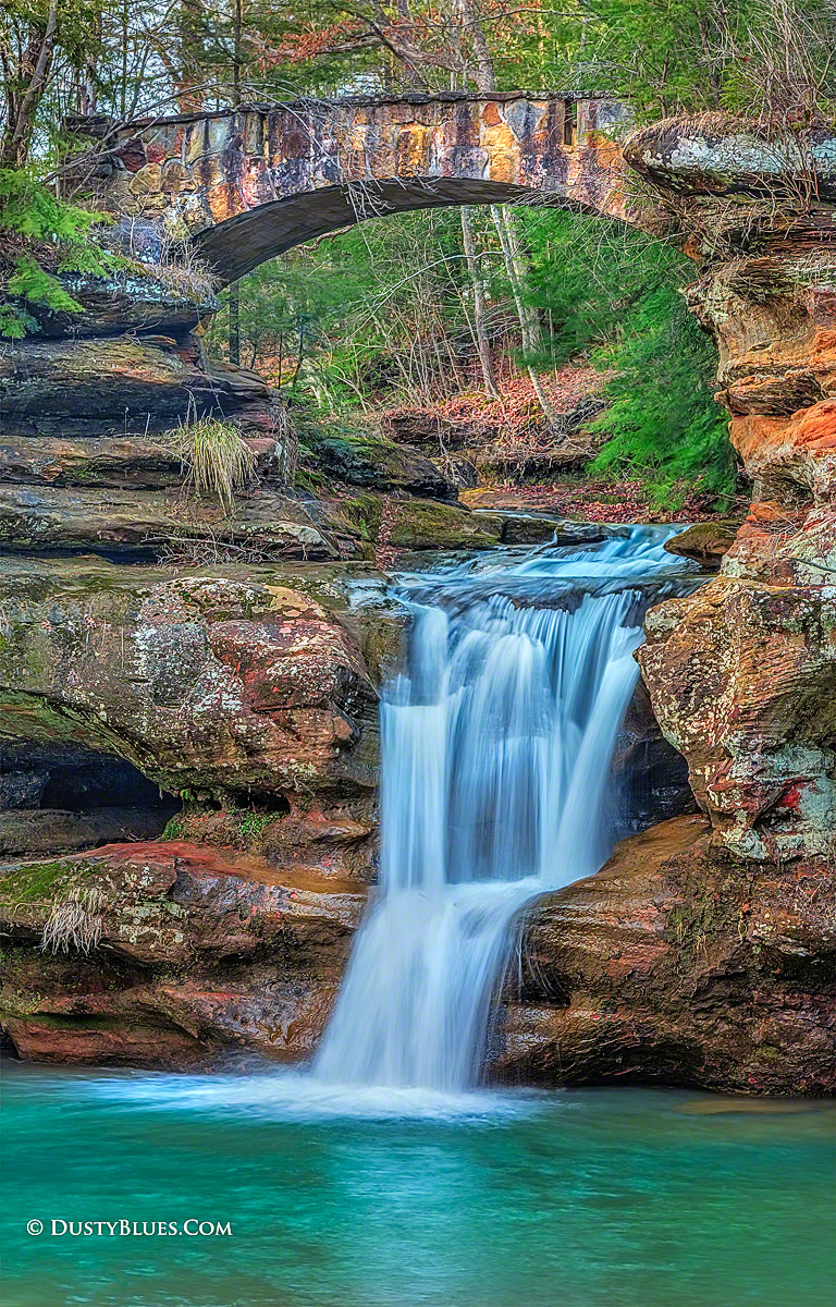 Reflective Sensation: Old Man's Cave Upper Falls is the beginning of an 11 mile Grandma Gatewood Trail. Grandma hiked thousands...